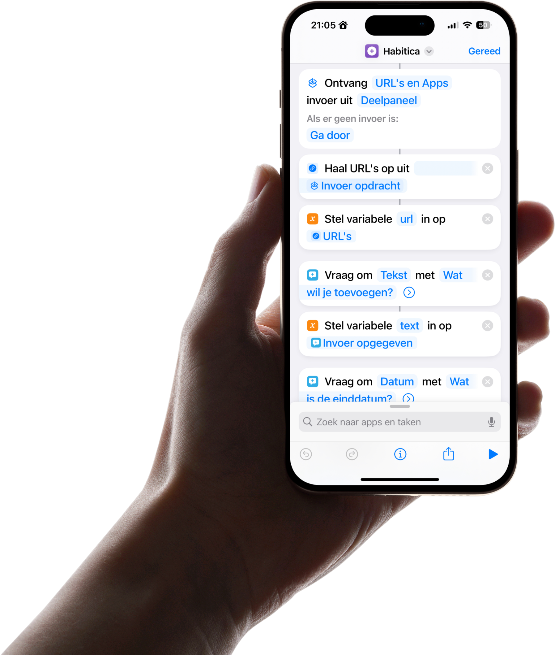 Siri shortcut of Habitica